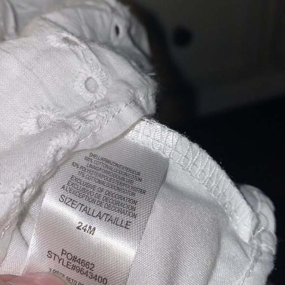 Nicole Miller 24M white eyelet ruffle top shirt - Picture 6 of 6